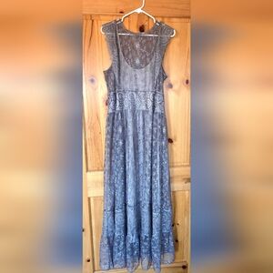Sundance Gray Lace Maxi Dress